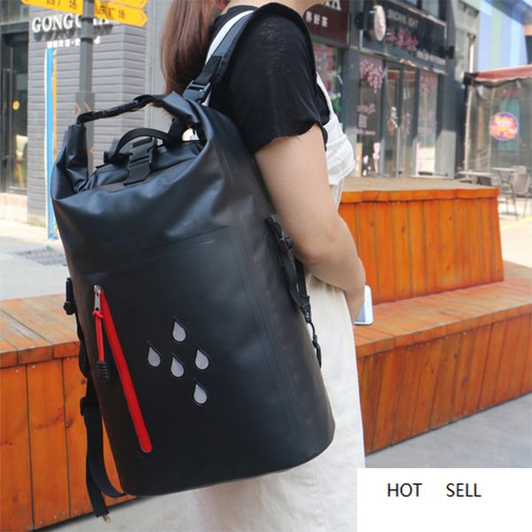 

25l diving dry bag waterproof backpackable sailing kayak equipment drybag folding bucket fishing dry sack pvc impermeable bouy
