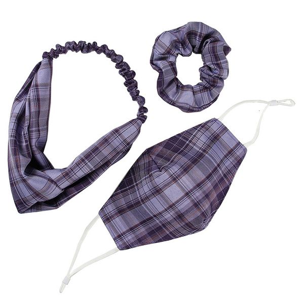 

three piece fashion sports yoga hair band set printed mask