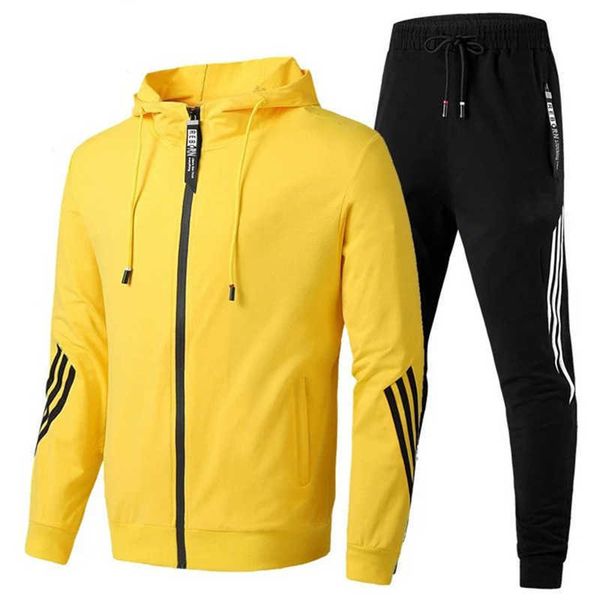

muscle brothers autumn new men's sports casual sweater hooded trend two piece suit, Gray