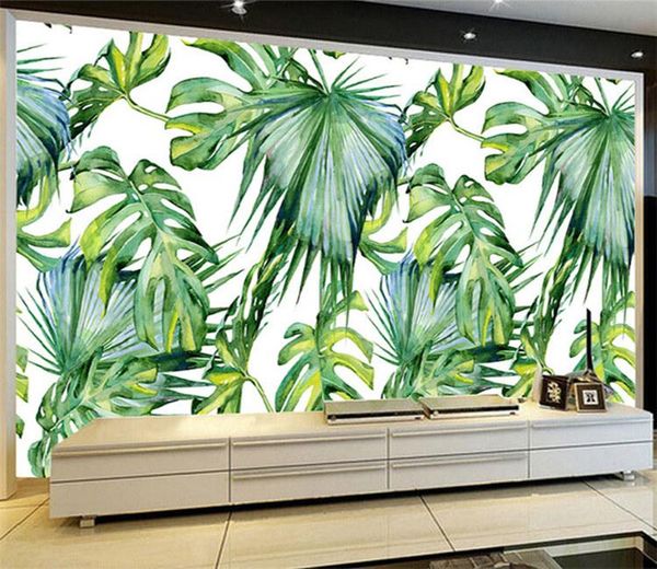 

wallpapers southeast asia tropical rain forest fresh green banana leaf po wallpaper restaurant clubs ktv modern creative 3d murals decor