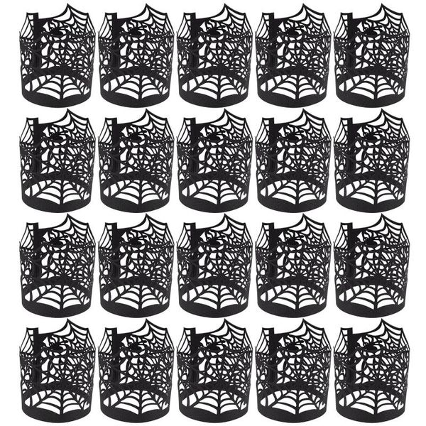 

gift wrap 50pcs halloween candle wraps spiderweb paper wrappers party decorations supplies