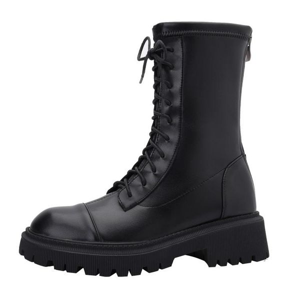 

boots big size lace up women shoes ankle for ladies woman winter, Black