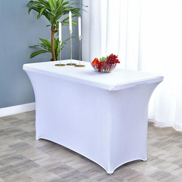 

table cloth stretch spandex cover for standard folding tables universal rectangular fitted tablecloth protector wedding and party
