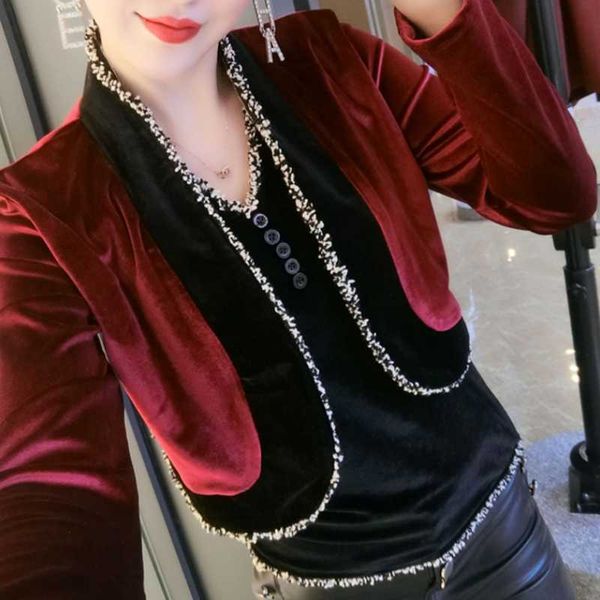 

women's jackets short jacket fashion ladies temperament velvet coat plus size, Black;brown