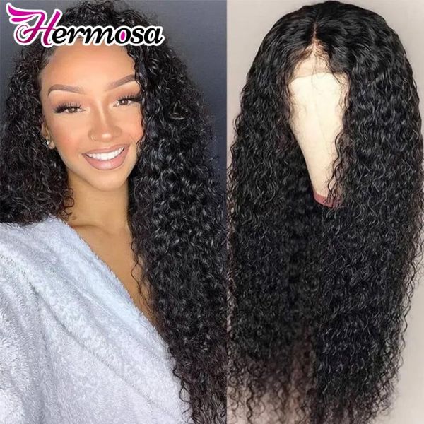 

lace wigs hd transparent front human hair 13x6 brazilian kinky curly frontal wig pre plucked with baby, Black;brown