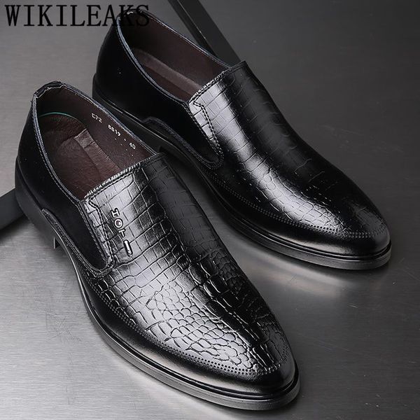 

dress shoes loafers formal leather for men black classic oxford luxury fashion sepatu slip on pria sapato social