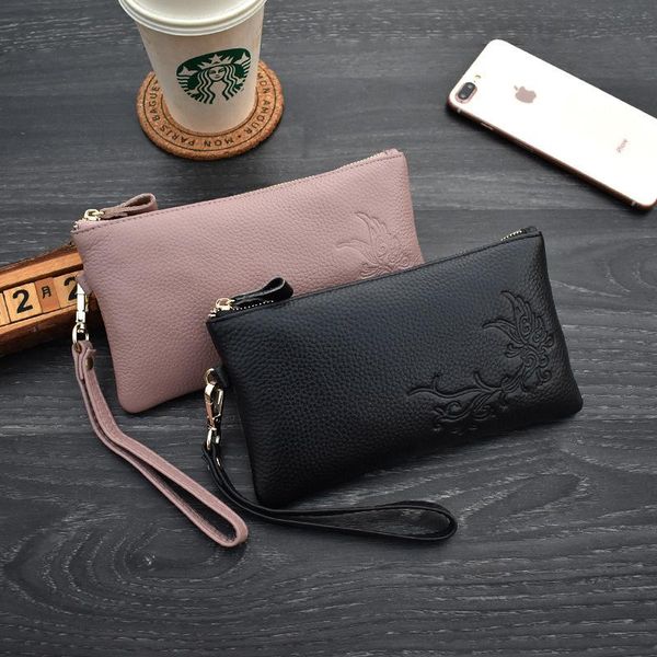 

evening bags ladies fashion leather wallet long mobile coin purse small hand