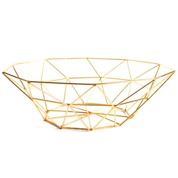 

chic metal table storage basket modern minimalist scandinavian nordic hollow desk organizer decor baskets