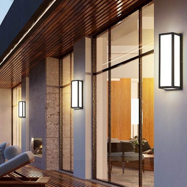 Außenwandleuchten LED Einfache wasserdichte Lampe Innenhof Garten Korridor Gang Wohnzimmer Superhelle Terrasse