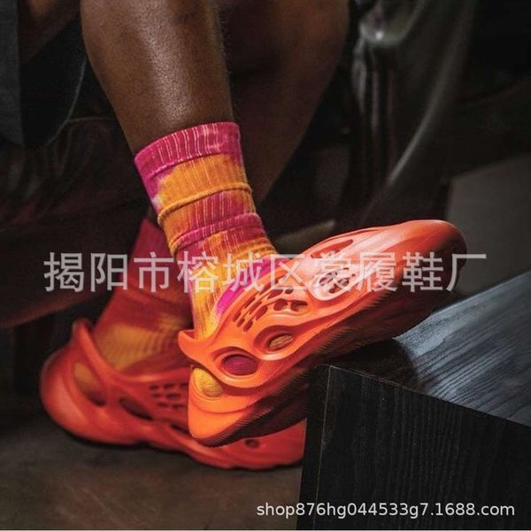 

winter women's socks tie dyed medium tube street trend high fashion, Black;white