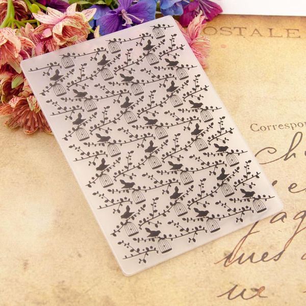 

craft tools leaves birdcage plastic template card making paper cards 1pcs po wedding decoration scrapbooking embossing folder