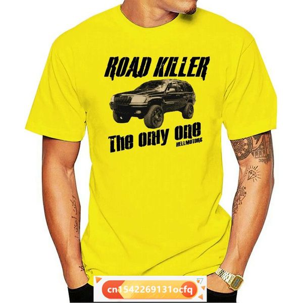 

men's t-shirts road killer grand cherokee wj t-shirt sand vintage v8 cruiser us car truck, White;black