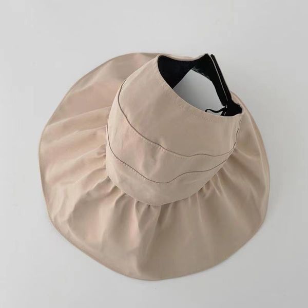 

summer big brim sun hat spot female single color sun block half empty hat anti ultraviolet ultraviolet vinyl sunhats outdoor, Blue;gray