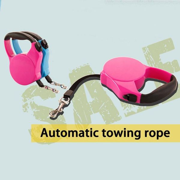 

dog collars & leashes 3m-5m leash adjustable automatic retractable traction rope extending belt for cat outdoor walking pet accessories