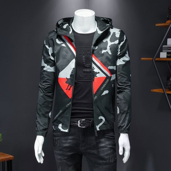 

the fine fleece hoodies men's hooded jacket in spring slim, Black