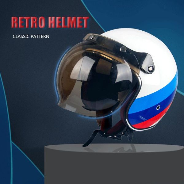 

motorcycle helmets 2021 sports half vintage 3/4 with inner lens chopper retro helmet open face motorbike breathable adult