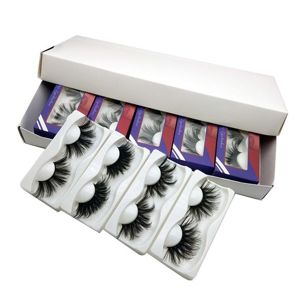 

lashes 25mm wholesale drmatic long false eyelashes messy fluffy eyelash extension makeup tools lash pack for beauty