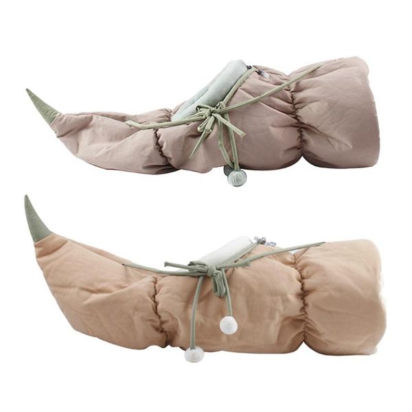 

cats tunnel bed lotus root shaped soft comfortable plush hanging hammock for squirrels rabbits nest cat beds & furniture