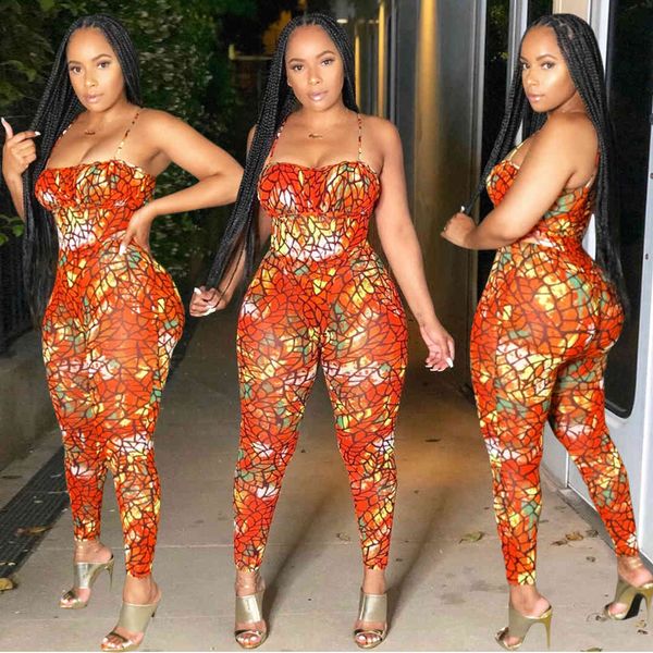 

stunning women multicolored printing spaghetti ny rompers sleeveless backless nightclub party jumpsuits, Black;white