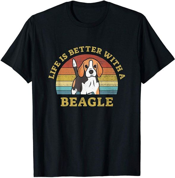 

beagle retro vintage dog design puppy lover t-shirt size m-5xl, White;black