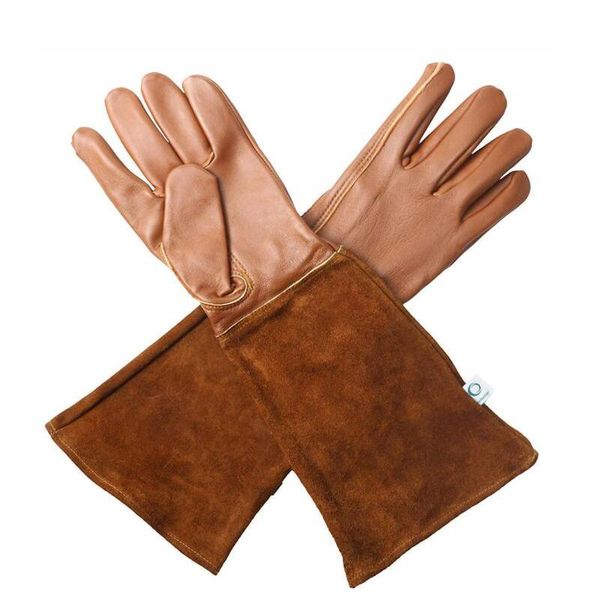 

disposable gloves multifunctional work welding garden thorn proof heat resistant gardening leather with long forearm protection