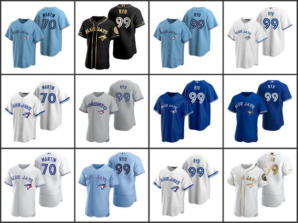 

toronto blue jays men 99 hyun-jin ryu 70 austin martin women youthjersey, Black;red