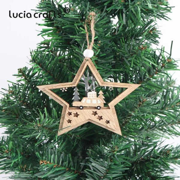 

christmas decorations lucia crafts natural wooden pendants for tree decor h0304