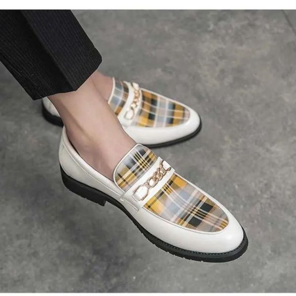 

slippers novos sapatos masculinos moda casual pu emenda treliÃ§a metal decoraÃ§Ã£o confortÃ¡vel versÃ¡til quente clÃ¡ssico masculino casuais xmc3, Black