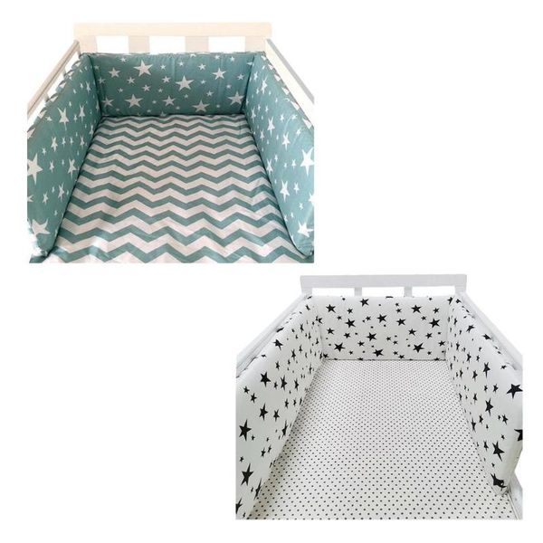 

bedding sets baby crib bumper one piece fence skin-friendly cotton bed protection railing borns room decor