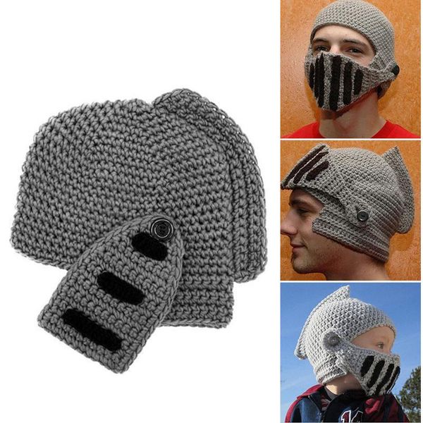 

wholesale men's knight knit hat creatives handmade woolen knitwear warm winter artifacts ed889 outdoor hats, Black;white