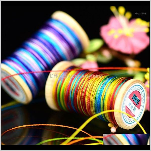 

yarn handwoven embroidery tassels roll of 0m polyamide fibre line 50m high strength 3 strands thread multicolour1 wpxcf anrkc, Black;white