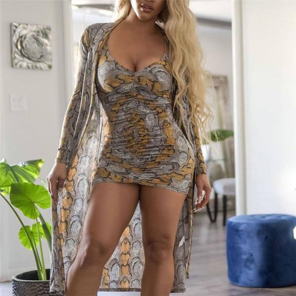 

women's trench coats thin cardigan women snake printed long sleeved bodycon slim cover up blouse #1106 a#487, Tan;black