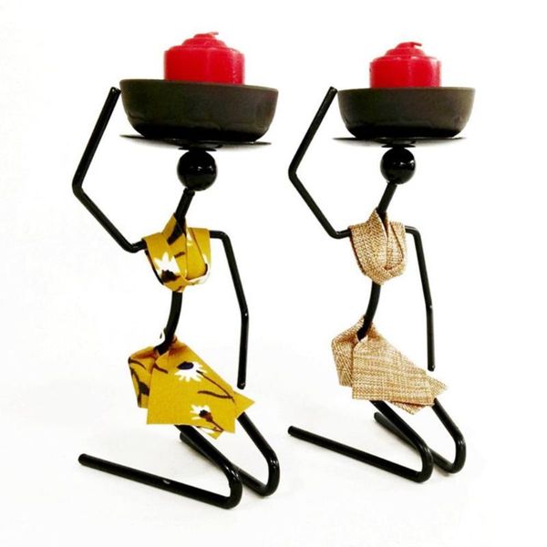 

candle holders kneeling women candlestick african holder iron deskrack decorative office ornament home decorations 2021
