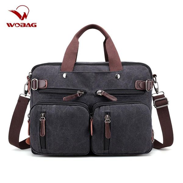 

duffel bags wobag men fashion travel suitcase messenger shoulder tote handbag canvas bag large briefcase big casual business male laptop