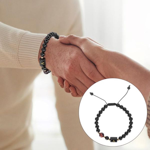 

charm bracelets 1pc bracelet obsidian tiger eye bead adjustable braided hand chain, Golden;silver