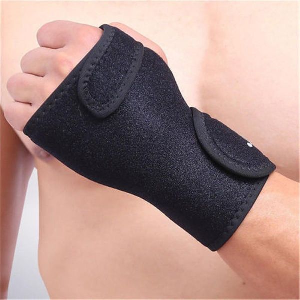 

functional breathable wrist hand brace support splint carpal tunnel sprain arthritis gym, Black;red