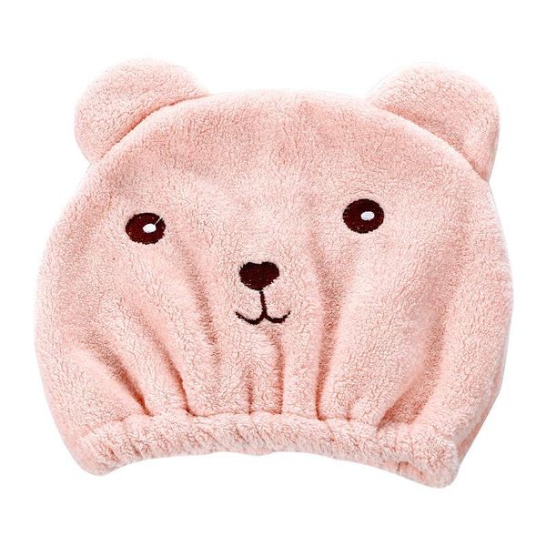 

towel the bear coral velvet dry hair cap is soft and thick, strong absorbent bag turban, easy to take wear quick-drying