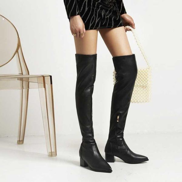 

dress shoes 2021 fall soft leather boots and butterfly, Black