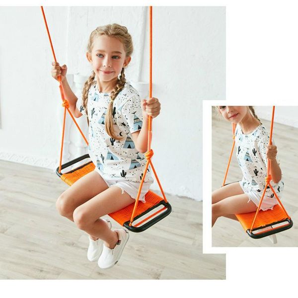 

children's swings indoor hanging chair outdoor swing square hand-woven children leisure toy furniture camp