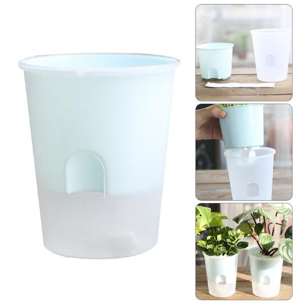 

lazy artifact self-watering flowerpot automatic water absorption succulent aquaculture round plastic large hydroponic planters & pots