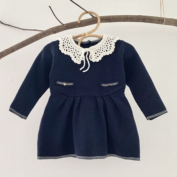 

1-5yrs autumn sweater for girls es kids girl long sleeve knitting dress, Red;yellow