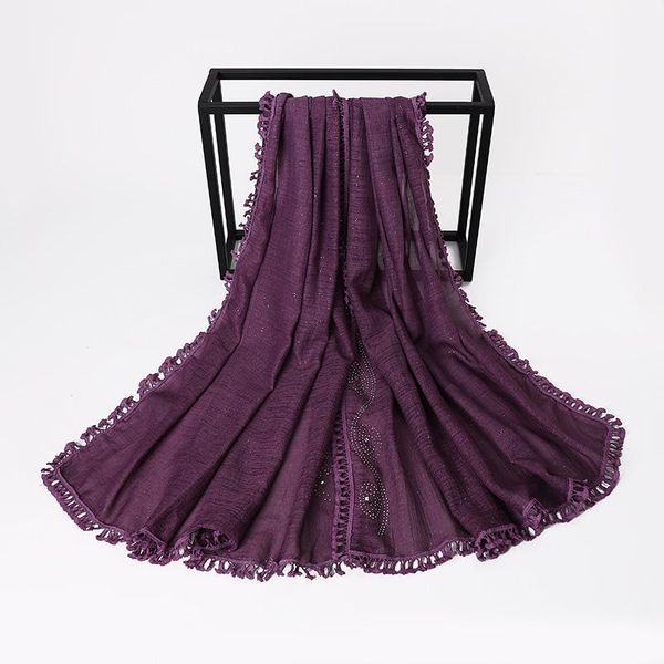 

pcs muslim fashion chiffon hijab lace diamond sprinkle gold powder headscarf for women 12color scarves, Blue;gray