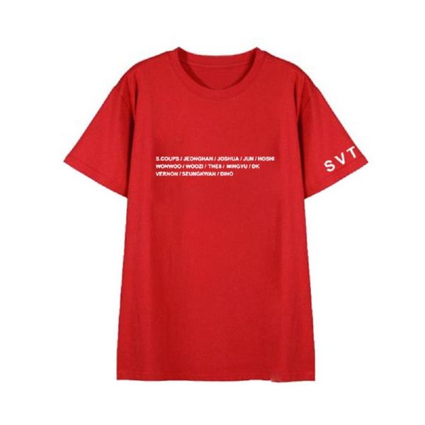 

women's t-shirt mainlead kpop seventeen fm concert tshirt casual letter tee hoshi dino, White