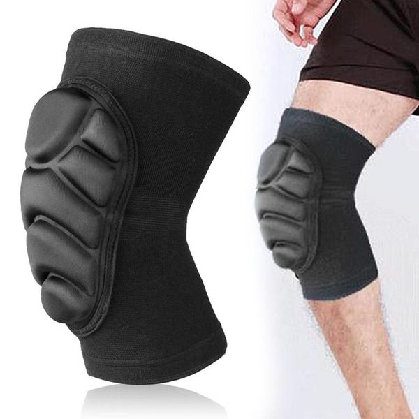 

pair thickened ski knee pads sport dance running skating cushion support outdoor sports accessories elbow &, Black;gray