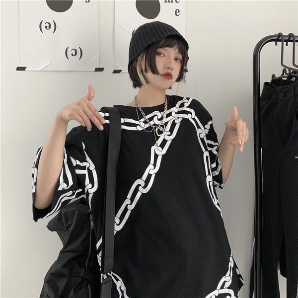 

women's t-shirt cartoon printed short-sleeved white female 2021 harajuku style loose korean fashion pure cotton