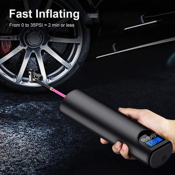 

bike pumps tyre inflator cordless portable compressor digital car pump rechargeable air for tires balls 12v 150psi