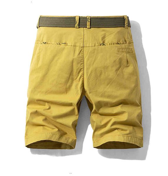 

men's pants high-quality summer new casual fashion shorts loose five-point pure cotton solid color cjua, Black