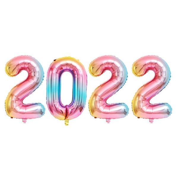 

party decoration 32 inch 2022 balloon set aluminum foil balloons year mall decor