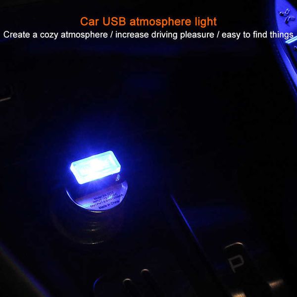 1PC Auto USB LED Atmosphäre Lichter Dekorative Lampe Notfall Beleuchtung Universal PC Tragbare Plug und Play221S