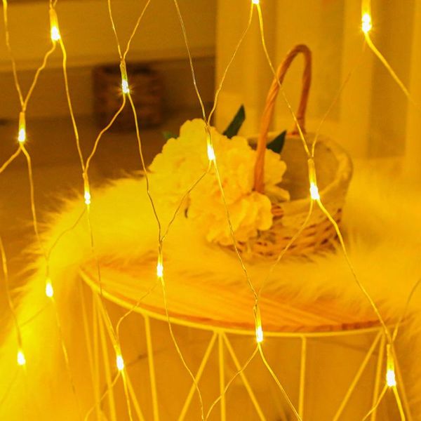 

strings party decor net lights battery operated mesh with home warm white lamp for christmas night garden decorations